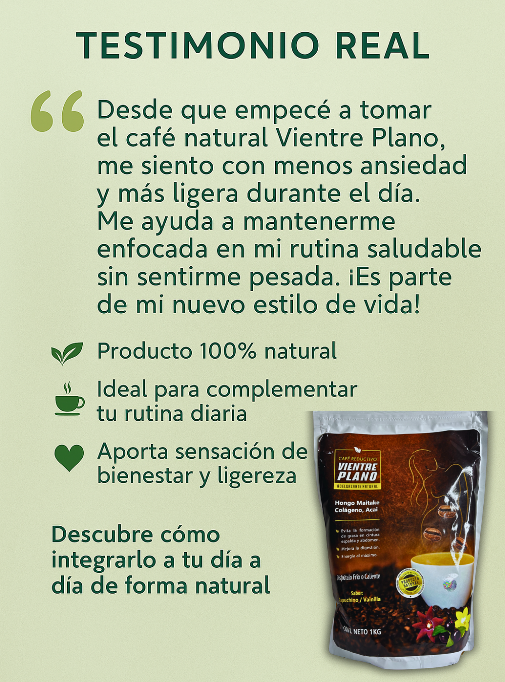 Café Vientre Plano Capuchino Vainilla